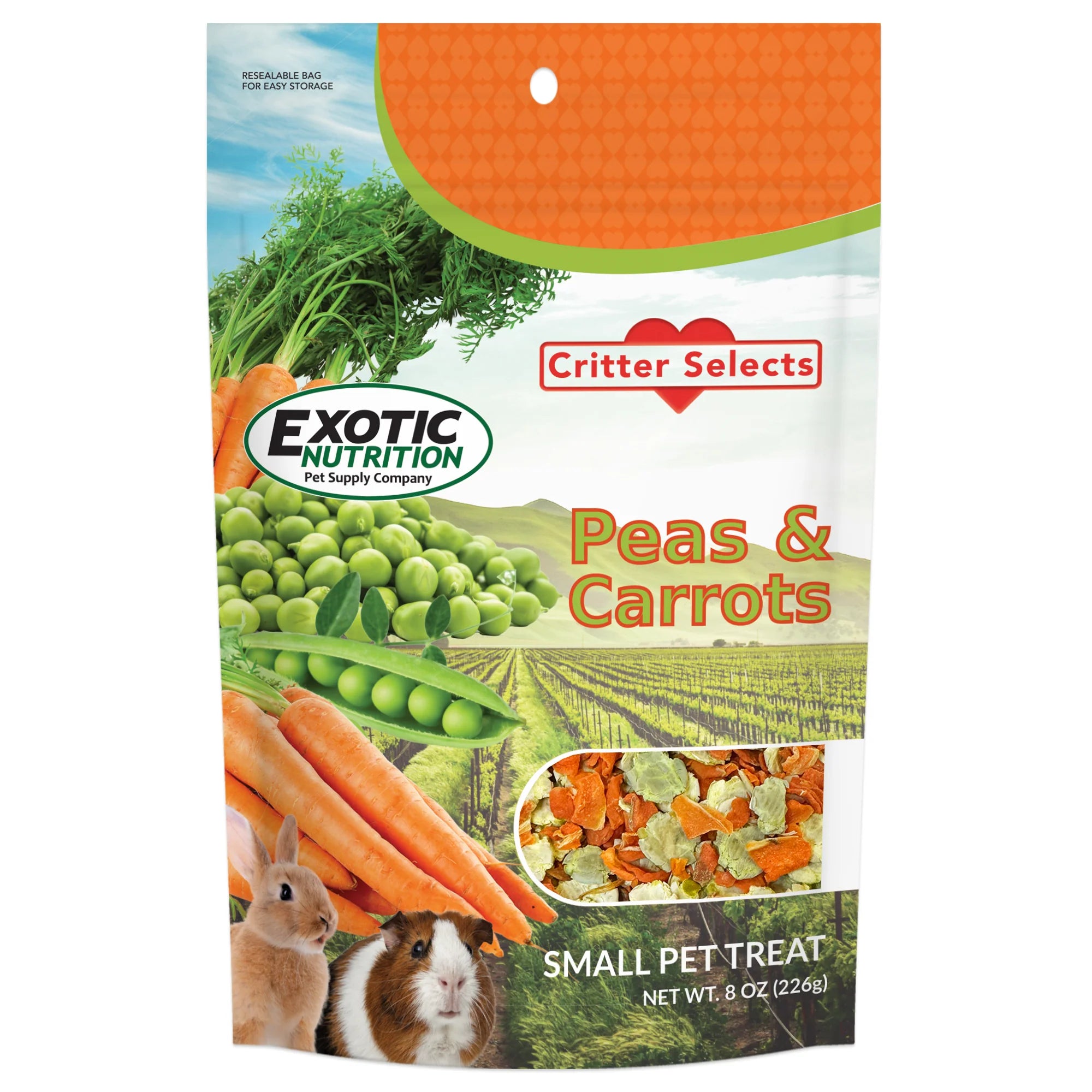 Peas Carrots 8oz Exotic Nutrition