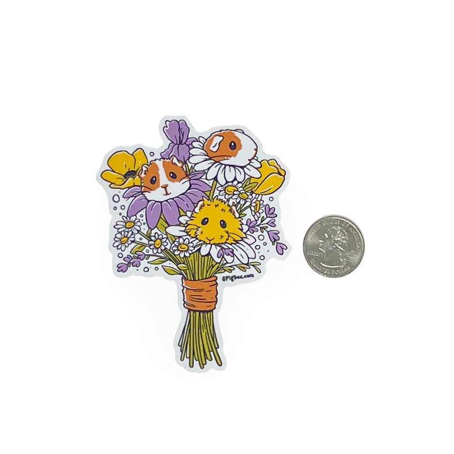 Spring Piggy Flower Sticker