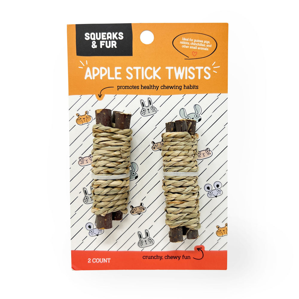 Apple Stick Twists - Squeaks & Fur