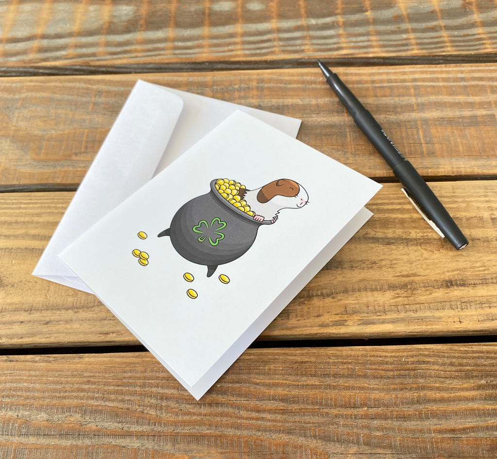 Greeting Card & Envelope - Lucky Pig
